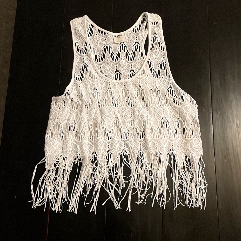 Free People Lace Fringe Tank